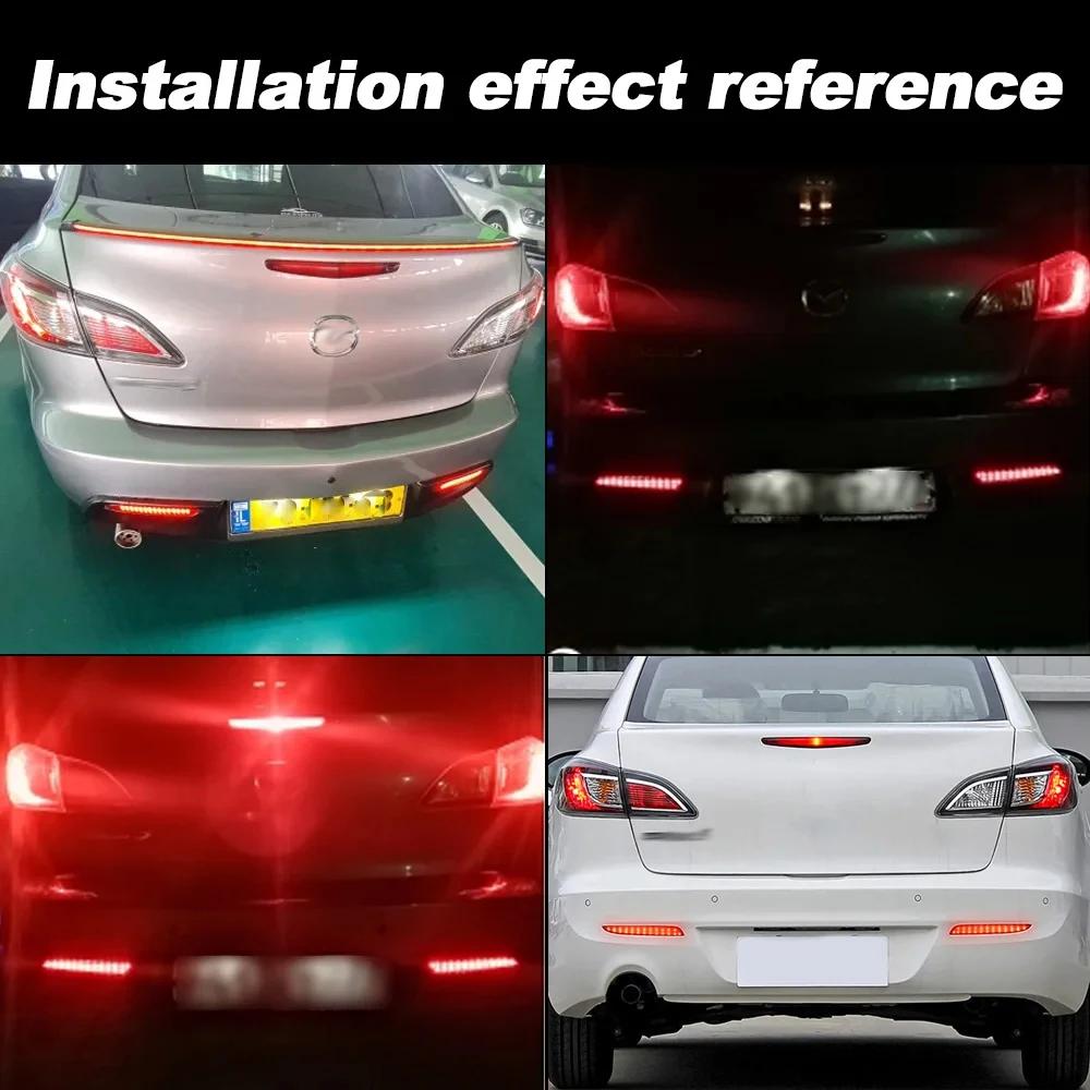1 paire pour Mazda3 Mazda 3 2010 2011 2012 2013 lentille fumée rouge/noir LED réflecteur de pare-cho