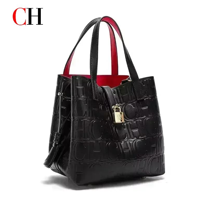 CH – sac à main de grande capacité pour femmes, sac à main avec éléments de lettres, sac à bandouliè