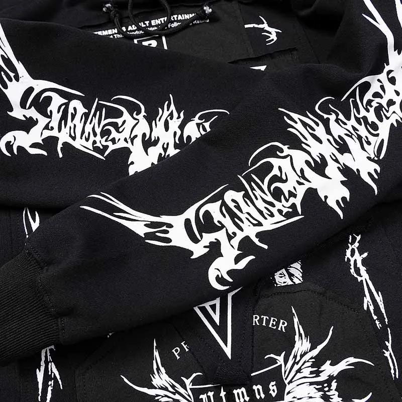 Sweat-shirts à capuche oversize pour femmes et hommes avec logo VT Pentagram brodé, collection autom