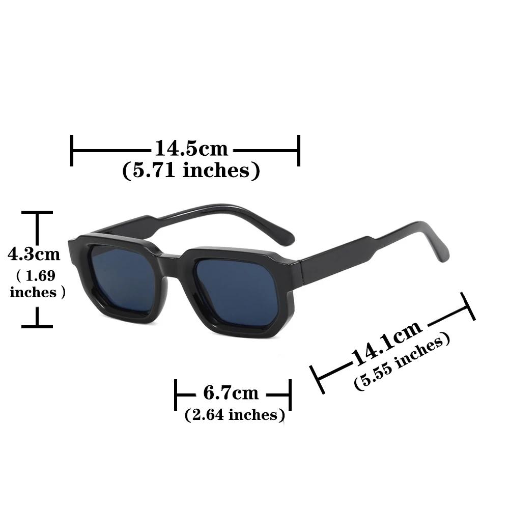 Lunettes de soleil vintage rectangulaires pour hommes, monture PC, style rétro, verres de luxe, desi