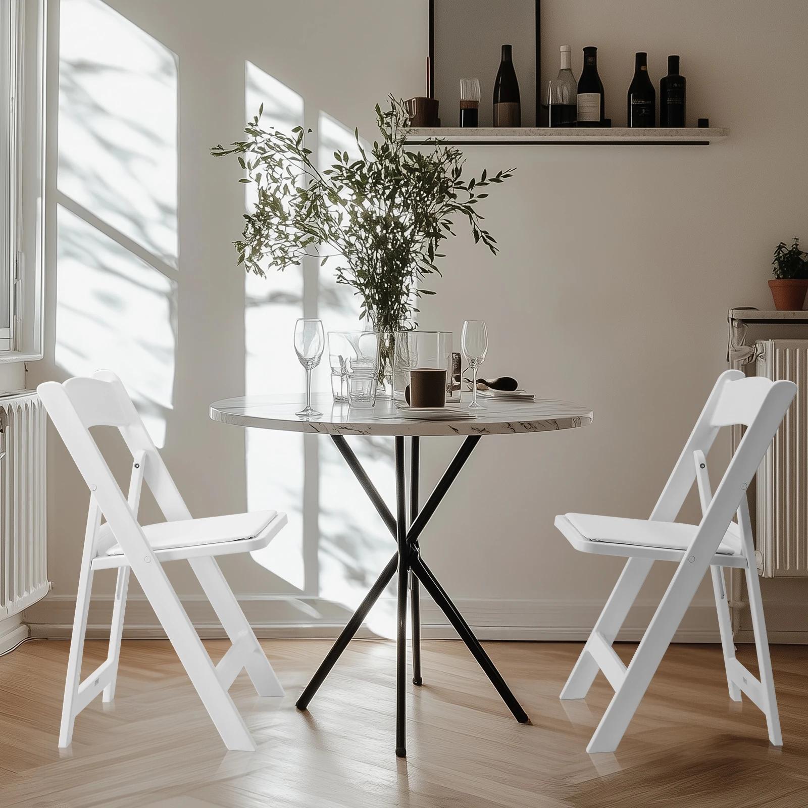 Chaise pliante en résine, siège rembourré, chaise rigourconfortable, intérieur, extérieur, fête à la