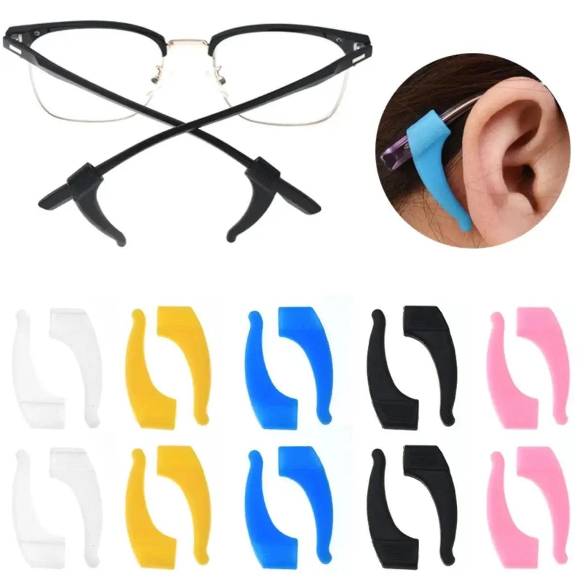 Poignée d'oreille antidérapante en Silicone, 10/20 pièces, pour lunettes, jambe, crochet d'oreille,