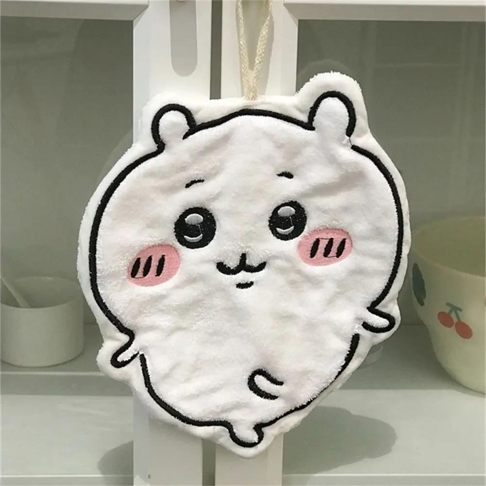 Chiikawa – serviette en molleton de corail suspendue, absorbante, Usagi Hachiware, tissu de cuisine
