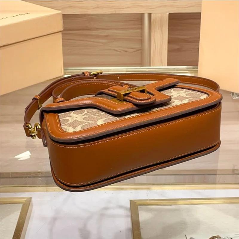 Sac de selle de couleur contrastée, design de niche de luxe léger, nouveau sac à main haut de gamme,