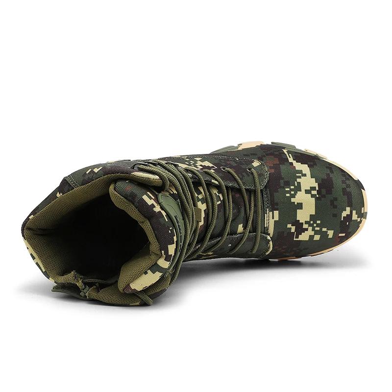 Bottes tactiques de Camouflage pour hommes, chaussures de sécurité imperméables pour l'alpinisme, la