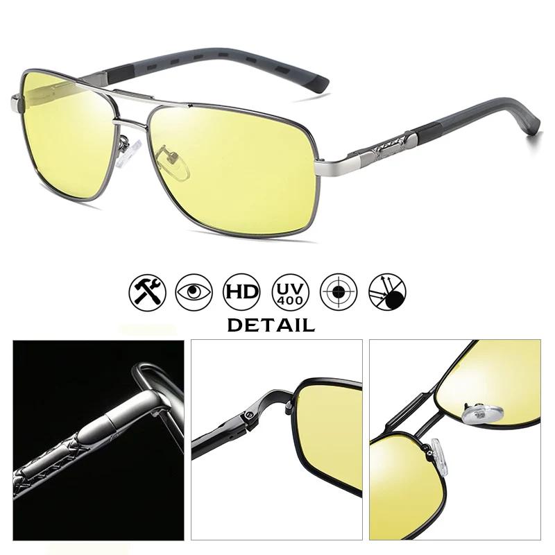LIvissed MO-Lunettes de soleil polarisées photochromiques carrées, pour homme et femme, pour la cond