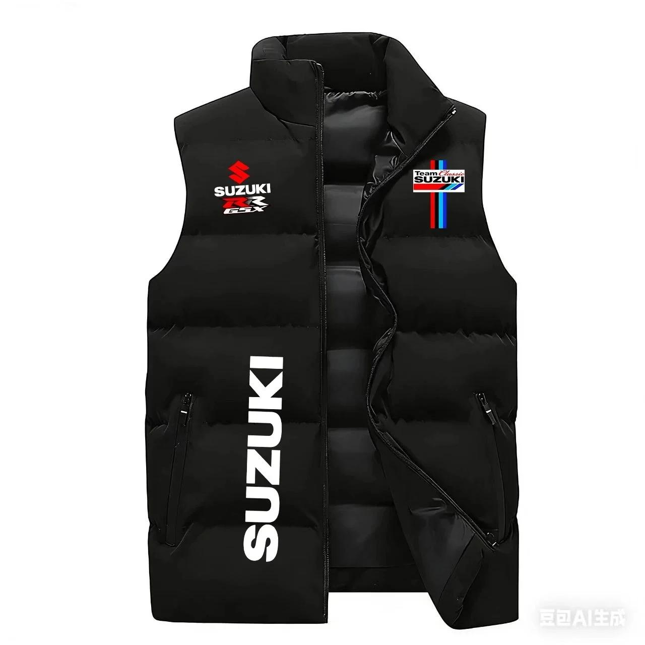 Gilet thermique unisexe avec logo Suzuki 2026 et fermeture éclair, vêtement de sport d'extérieur pou