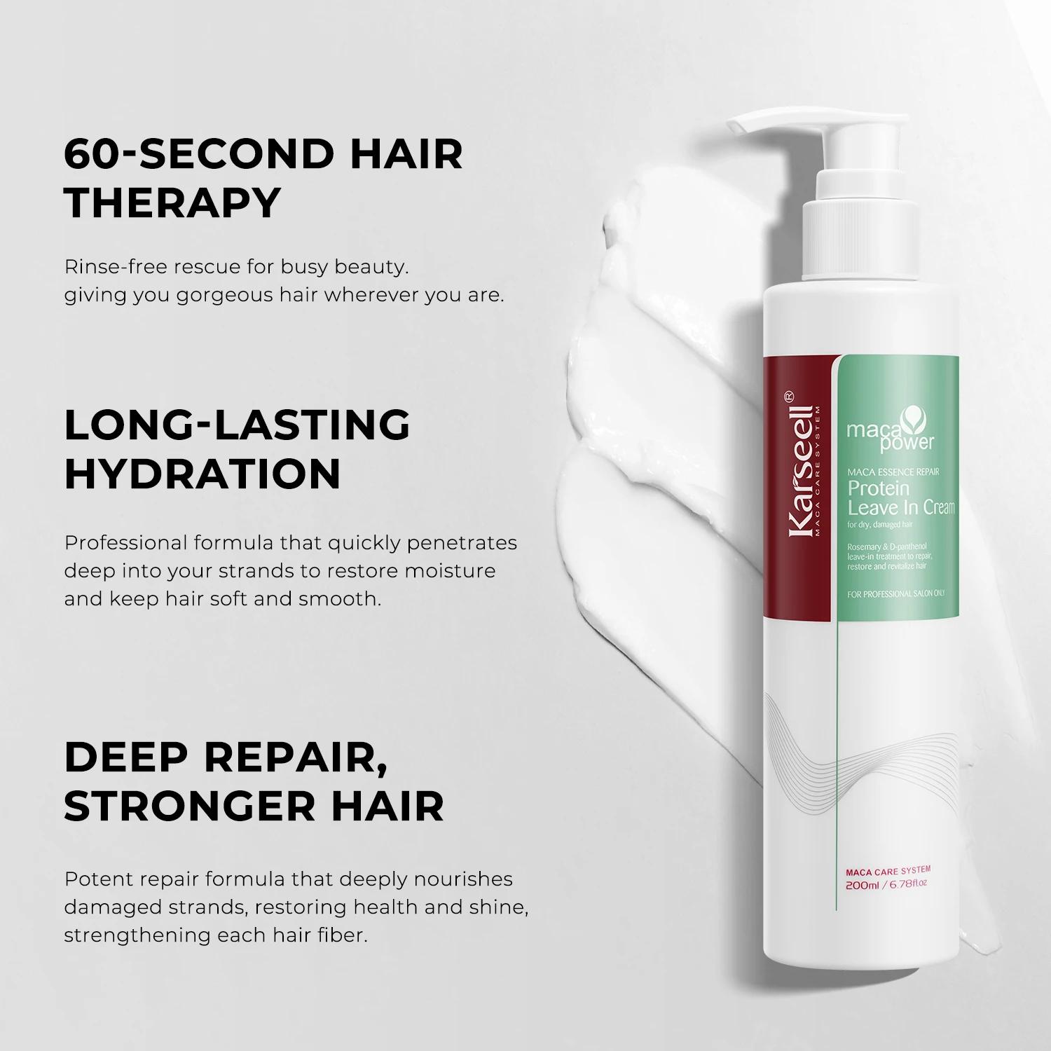 Karseell 200ml protéine laisser dans la crème réparatrice revitalisant traitement des cheveux Essenc