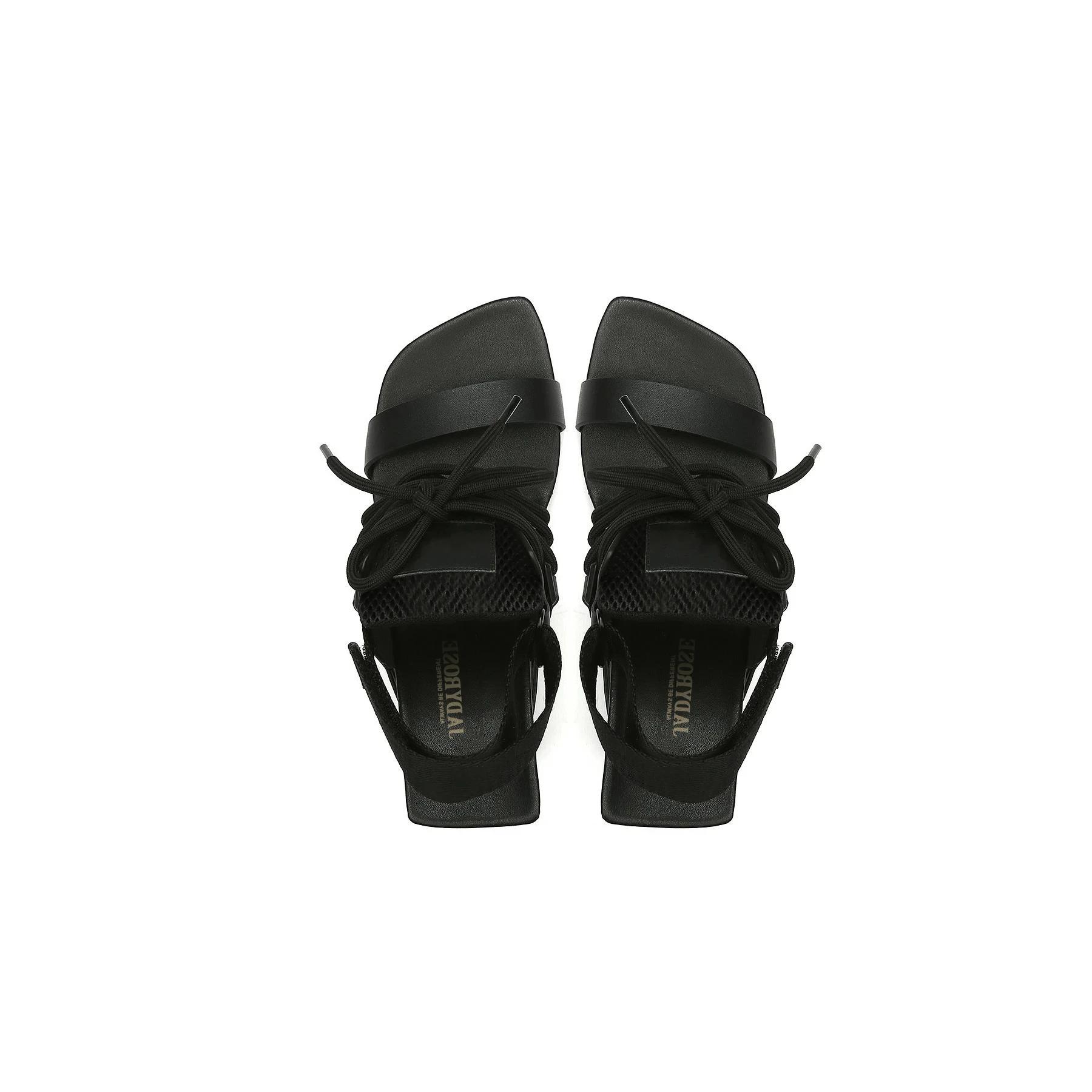 Sandales à talons géométriques d'avant-garde pour femmes, sandales à bout ouvert, à la mode, été