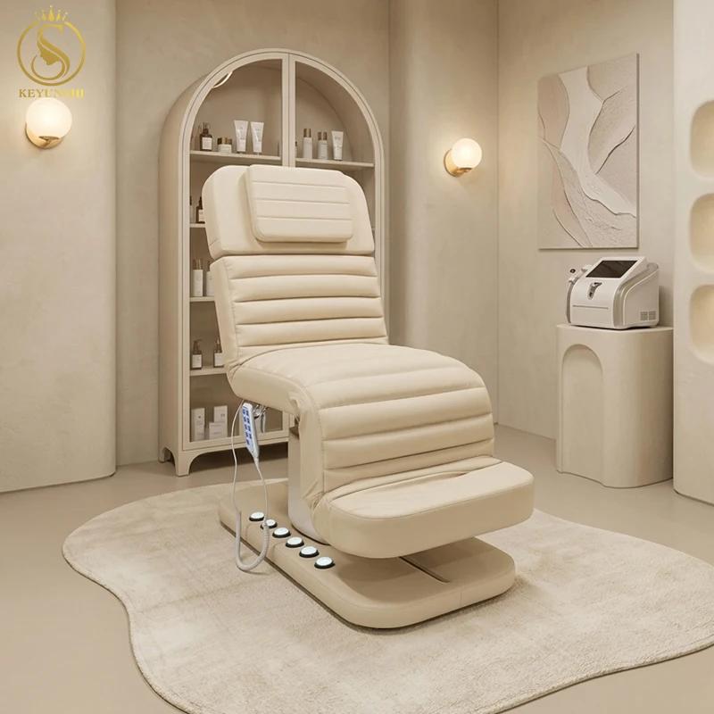 Nouveau lit de beauté électrique, lit de salon réglable à 3 modes avec commande filaire/pédale, épon