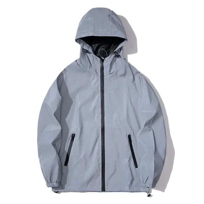 Vêtements réfléchissants de nuit pour Couple, veste de couleur unie en Polyester pour étudiant, unif