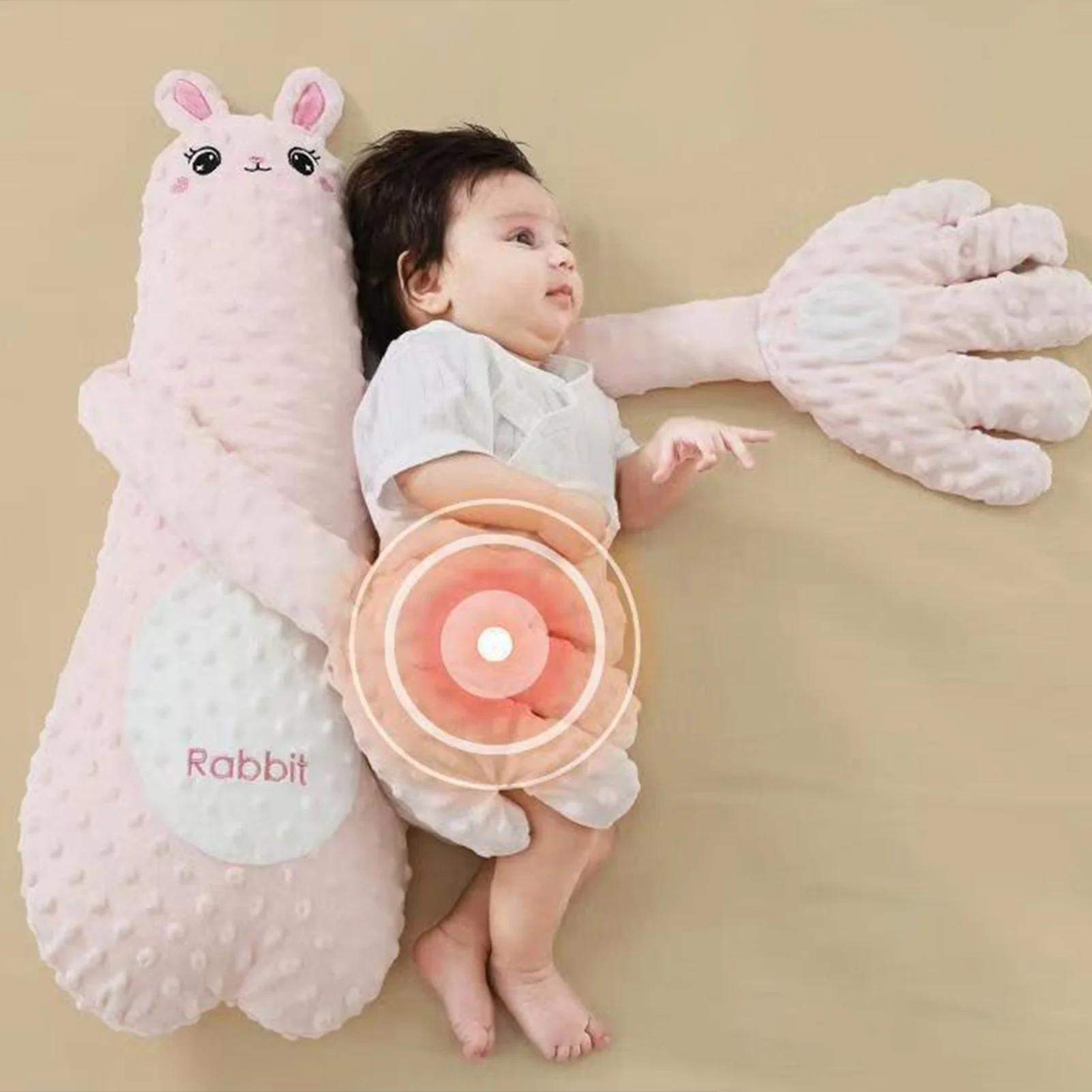Jouet de sommeil pour bébé, coussin interactif en forme d'animal en peluche avec 3 modes réglables,