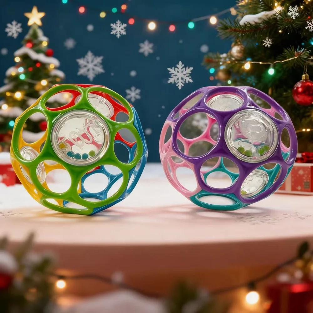 Hochets de boule de préhension doux pour bébé, avec cloche, jouet sensoriel éducatif pour l'éducatio