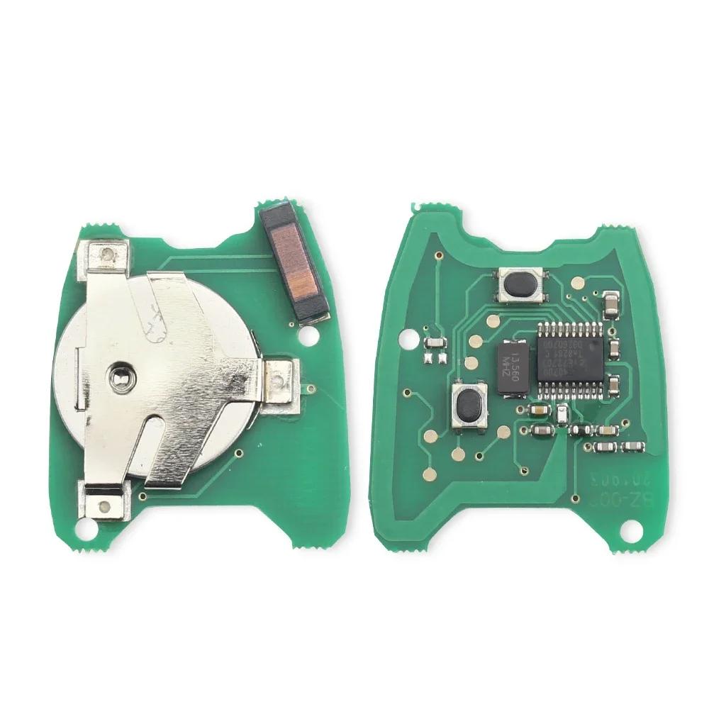 EllYYOU-Clé télécommande à 2 boutons, 433MHz, puce VA2, lame VA73, HU83, SX9, cristaux en C1, C2, C3
