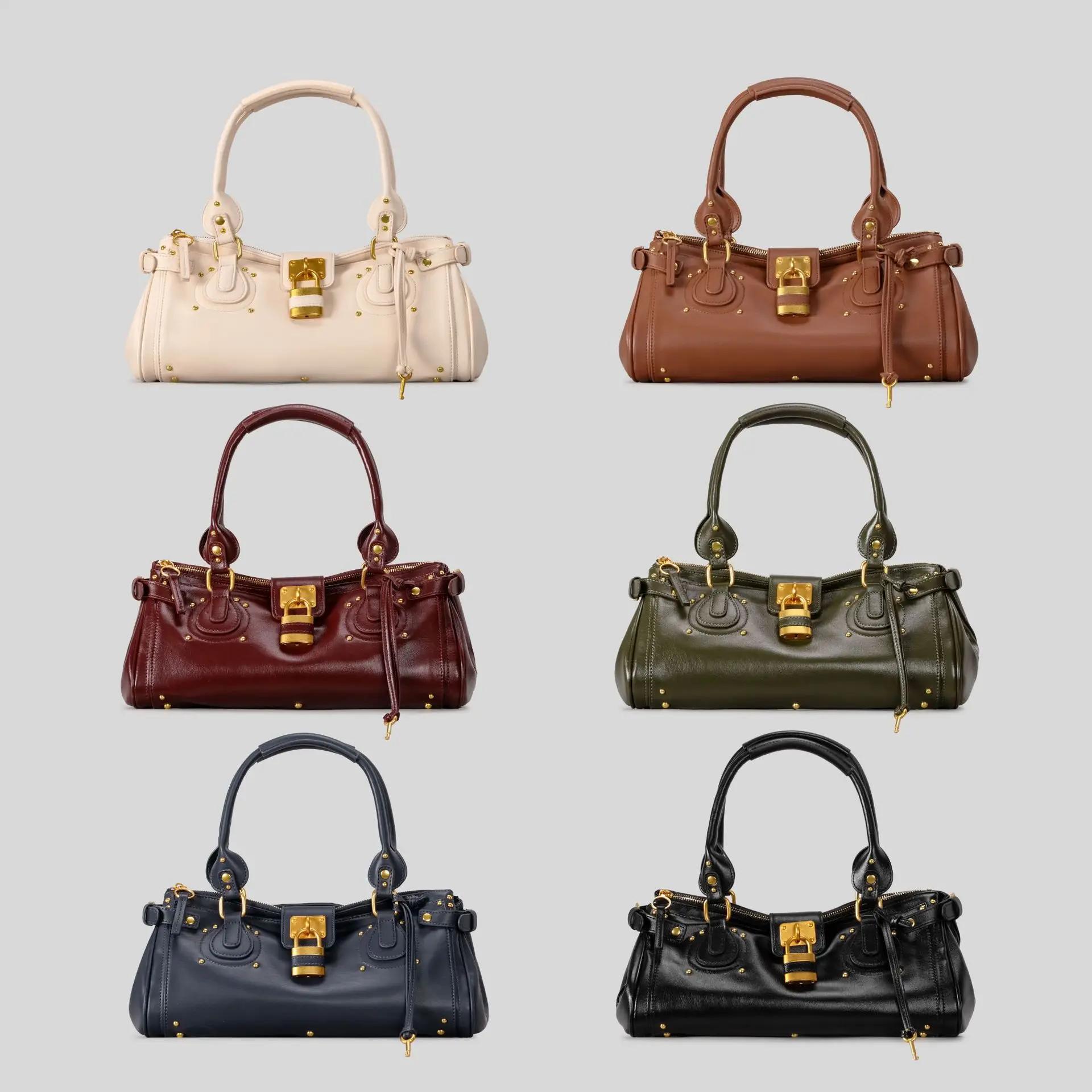 Sac à langer classique de luxe simple et élégant pour femme, sac fourre-tout en cuir grande capacité
