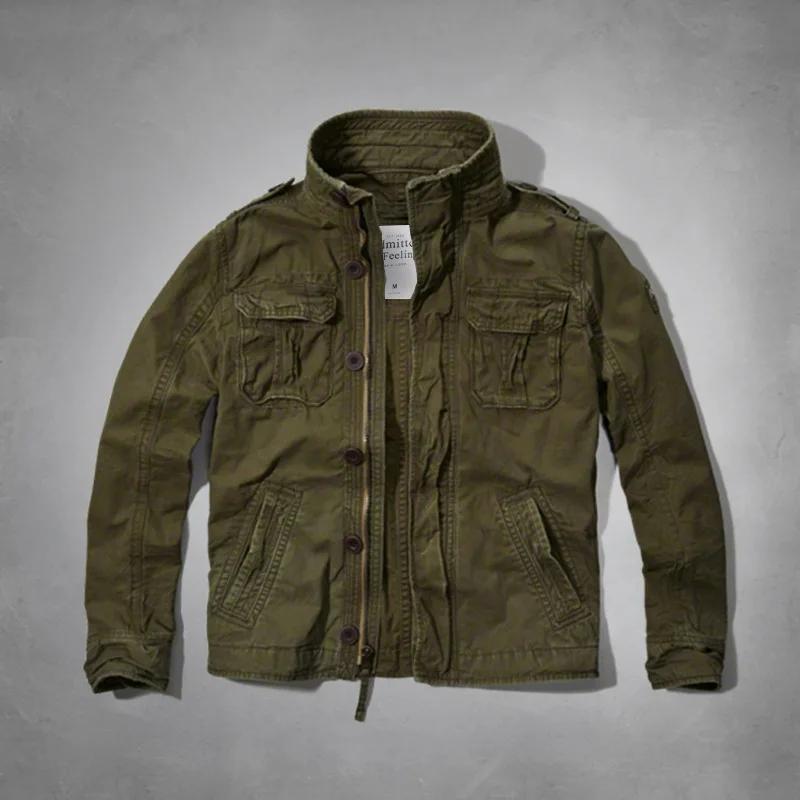 Hommes Camo Cargo veste automne poids lourd lavage coton coupe-vent veste militaire Camouflage tenue