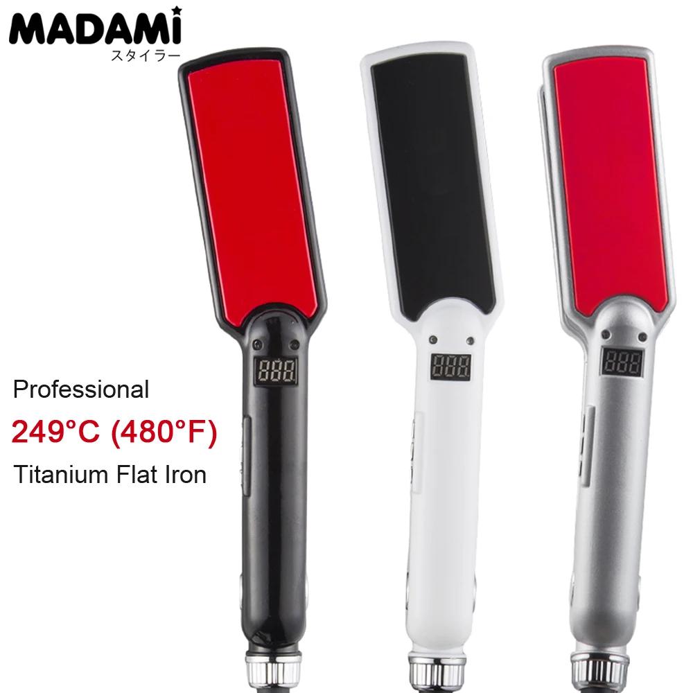 MCH-Fer pio en Titane 480F Haute Température 2 en 1, Lisseur de Cheveux, Bigoudi Professionnel, Plaq