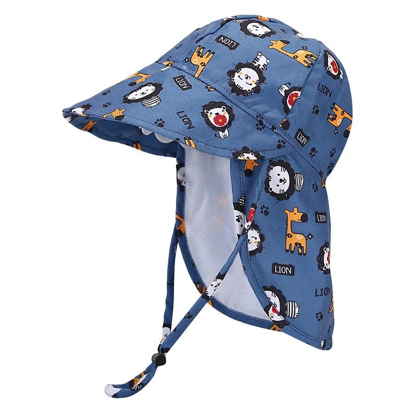 Nouveau Panama été bébé seau chapeau pour garçons filles dessin animé respirant maille enfants plage