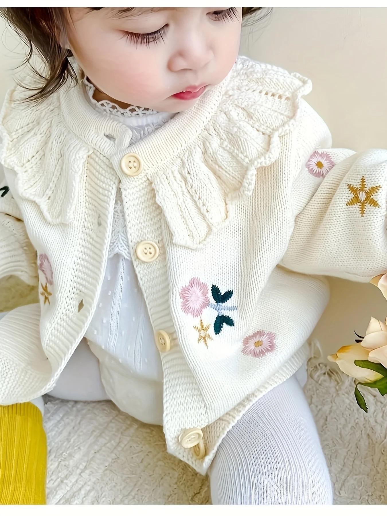 Cardigan tricoté pour bébé fille, haut chaud, Style bébé, automne et hiver