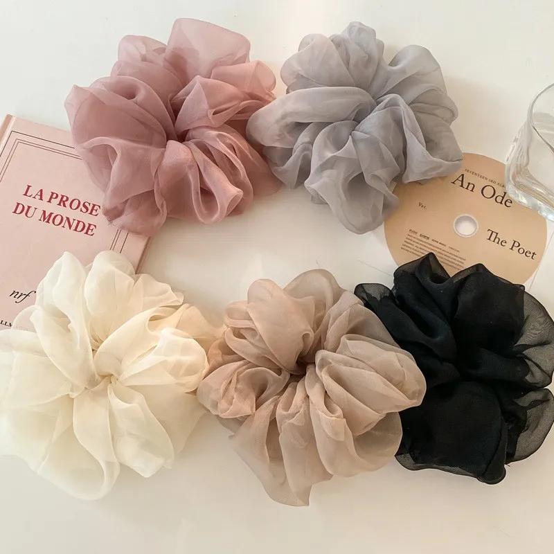 Grande corde à cheveux en maille pour femmes, Simple et à la mode, ne fait pas mal aux cheveux, cord