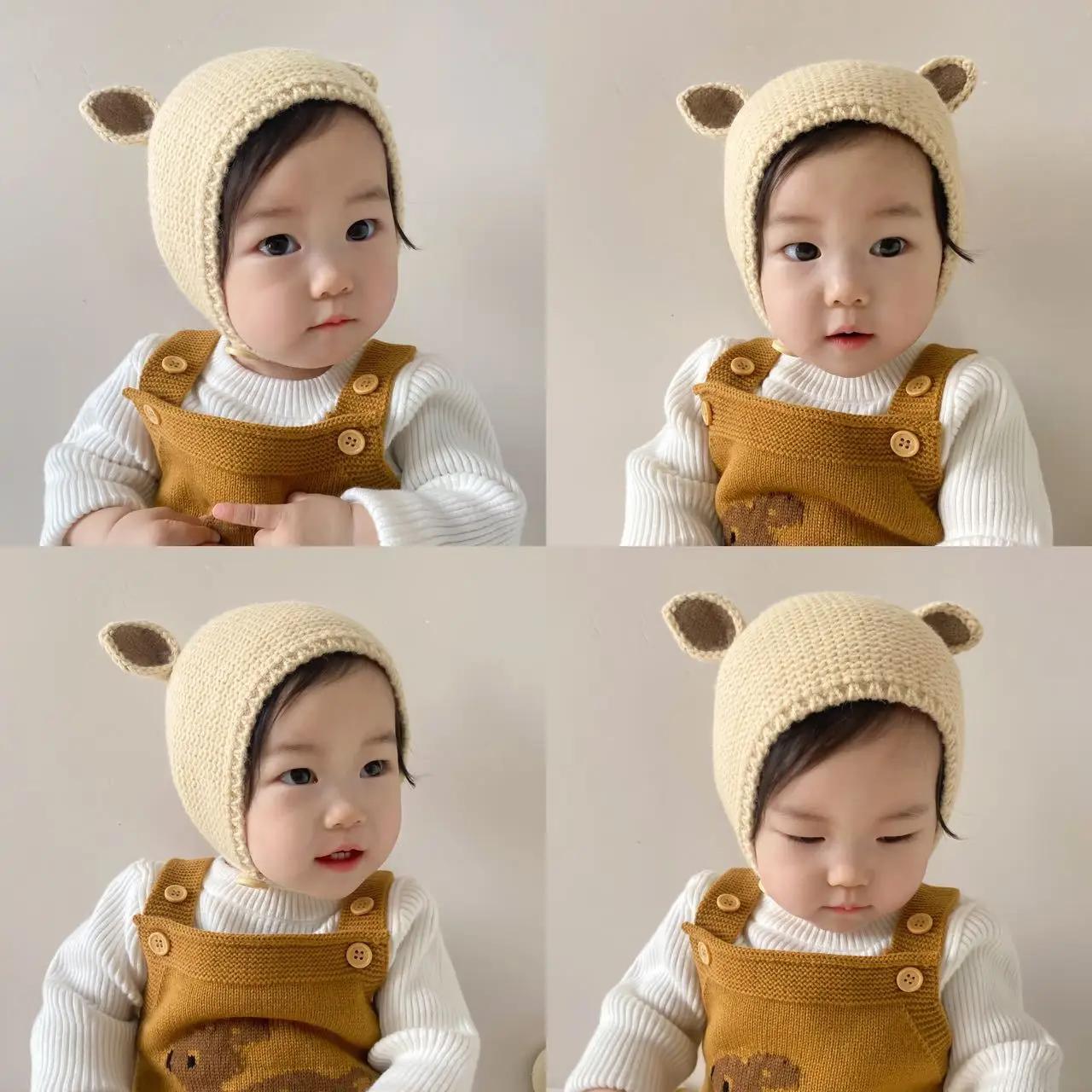 0-2 ans bébé chapeau automne hiver oreille lapin tricoté enfants chapeau bébé filles bébé garçons mi