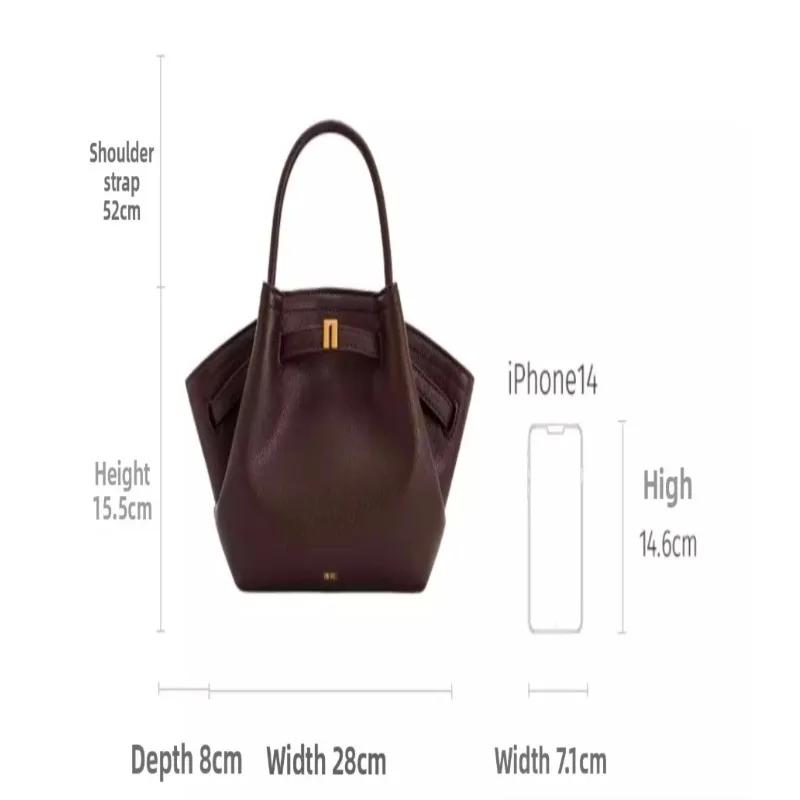 Sac à bandoulière et sac à main de luxe léger en cuir véritable grande capacité style dumpling JW PE