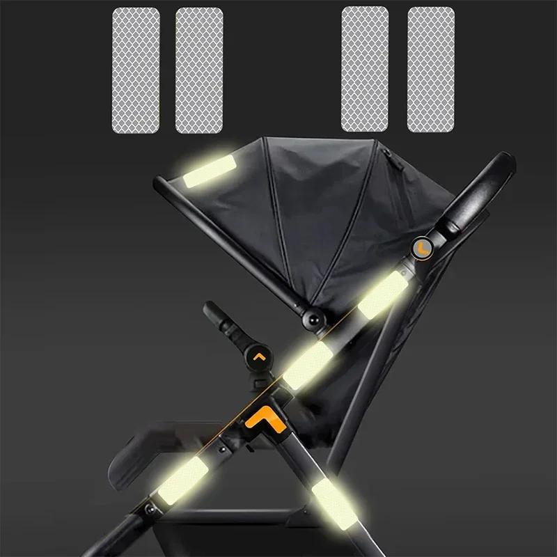 Patch réfléchissant Anti-collision de nuit étanche, 10 pièces, accessoires de poussette multifonctio