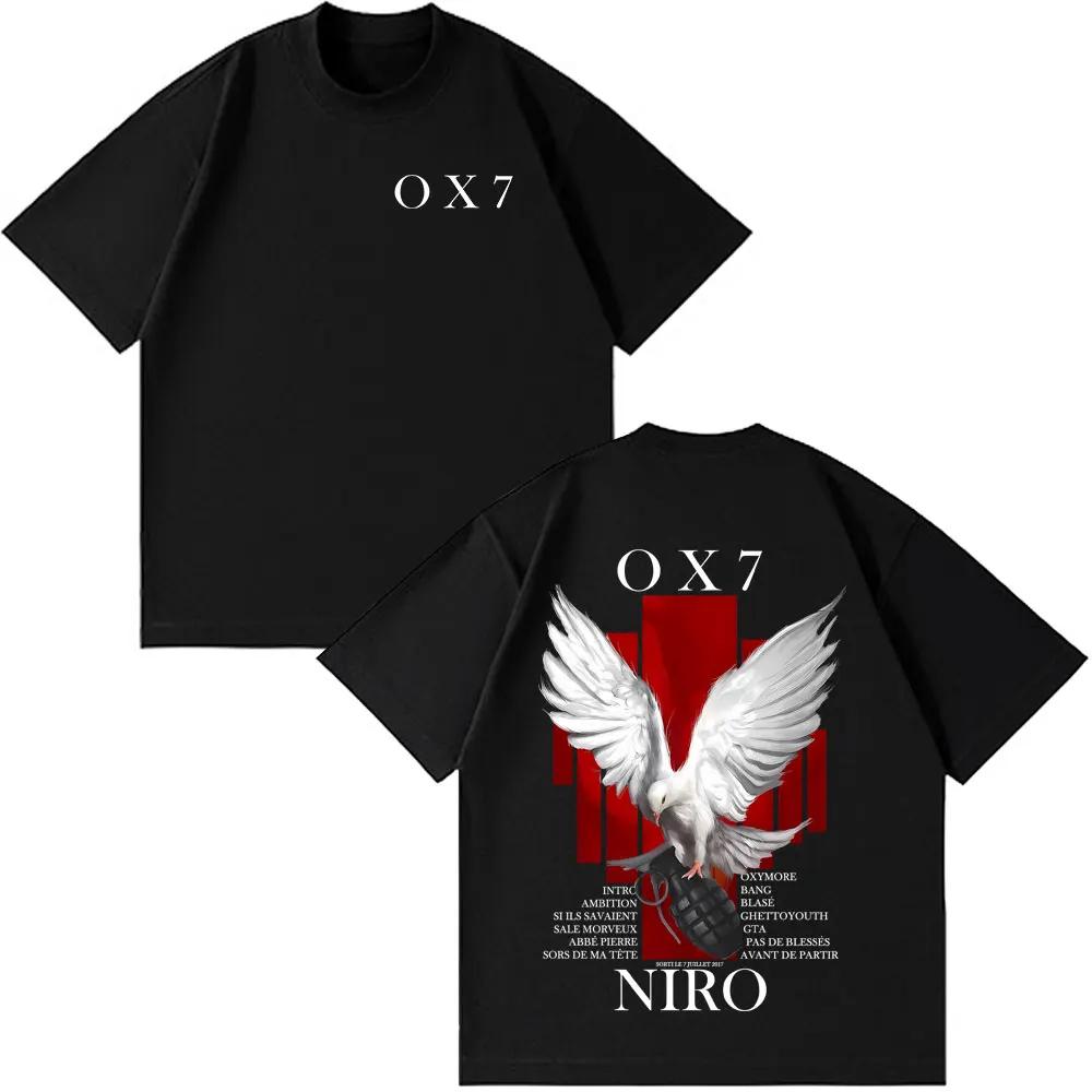 Rappeur Niro OX7 Album T-shirt hommes femmes vêtements Hip Hop mode Pop musique T-shirts mâle décont