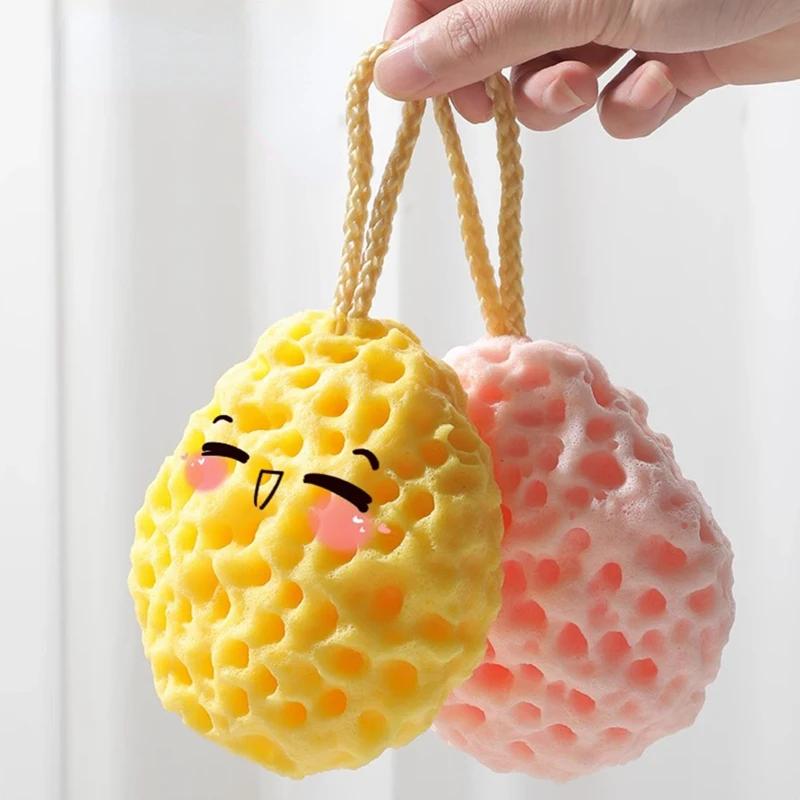 Boule éponge douche maille douce bébé - Nylon nettoyage corps gommage exfoliant - Salle bains