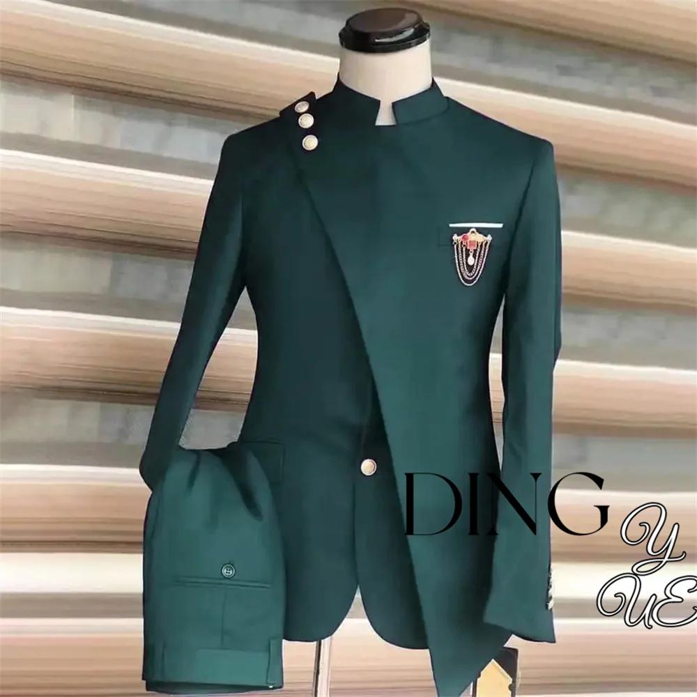 Blazer de Mariage Bleu Marine pour Homme, Ensemble 2 Pièces, Veste et Pantalon, Classique, Business