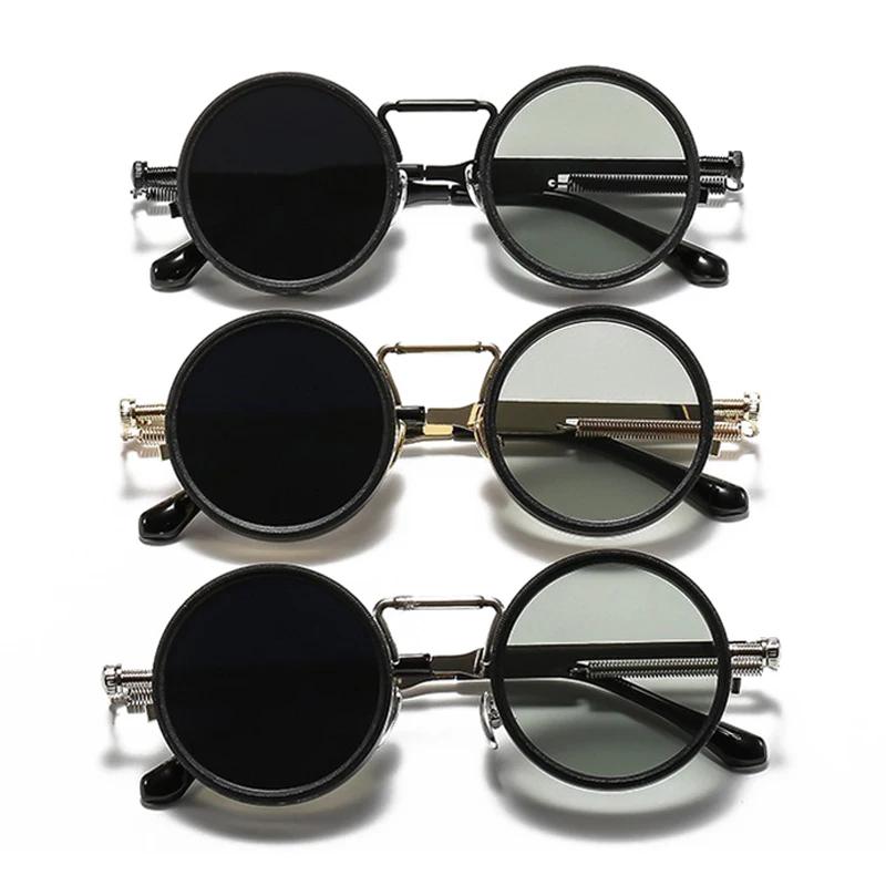 SHAUNA rétro métal rond Punk ND9 niveaux réglable gradation lunettes de soleil femmes polarisées UV4