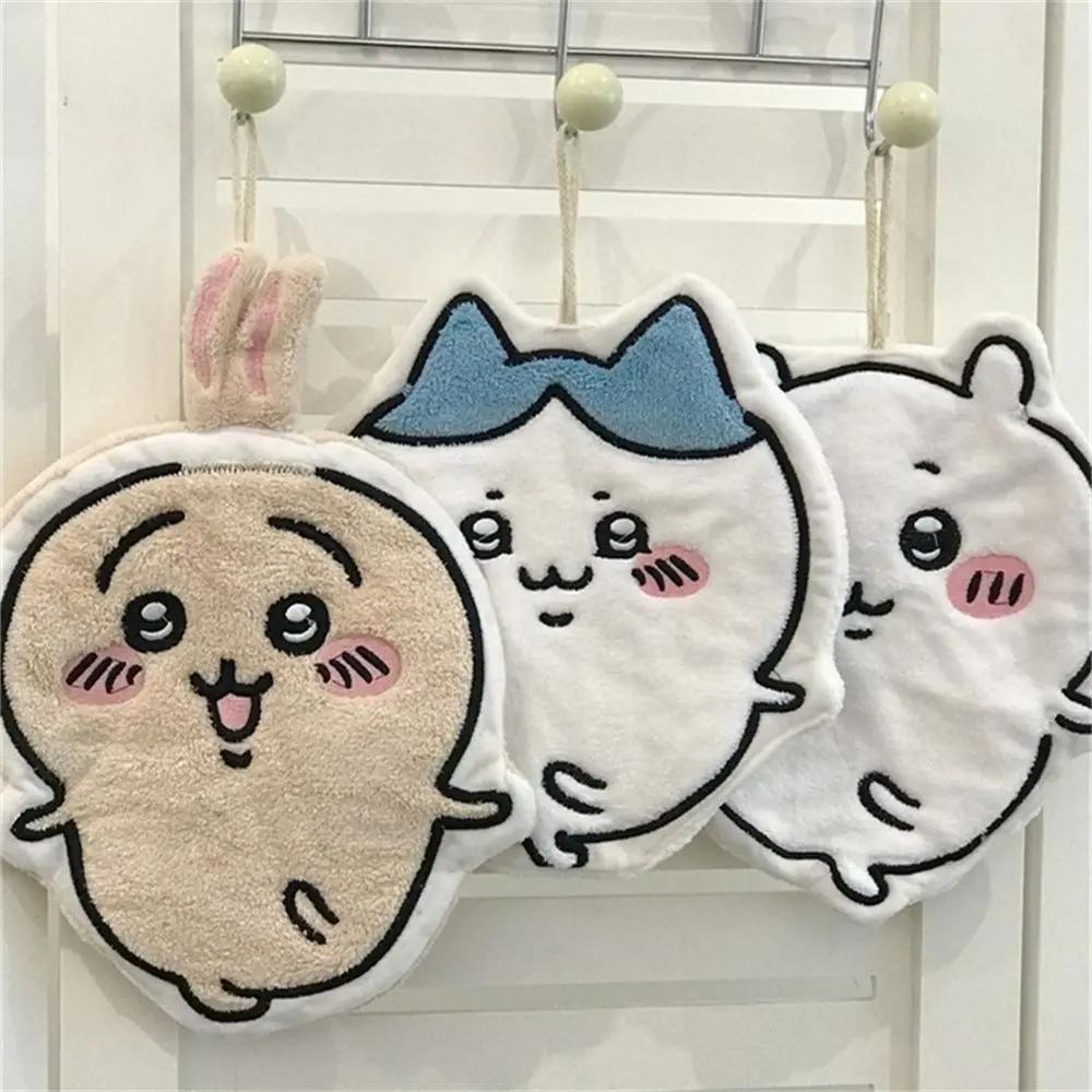 Chiikawa – serviette en molleton de corail suspendue, absorbante, Usagi Hachiware, tissu de cuisine