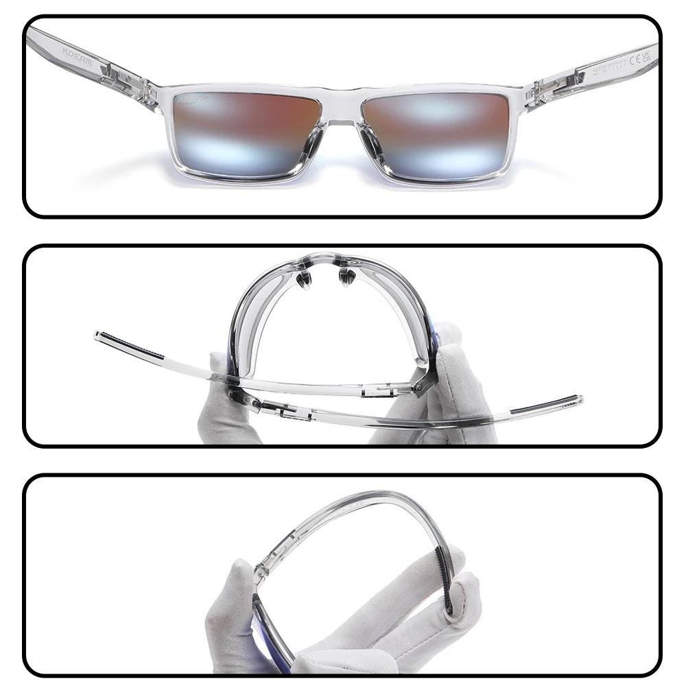 KDEAM lunettes de soleil surdimensionnées pour hommes polarisées TR90 lunettes de soleil grande tail
