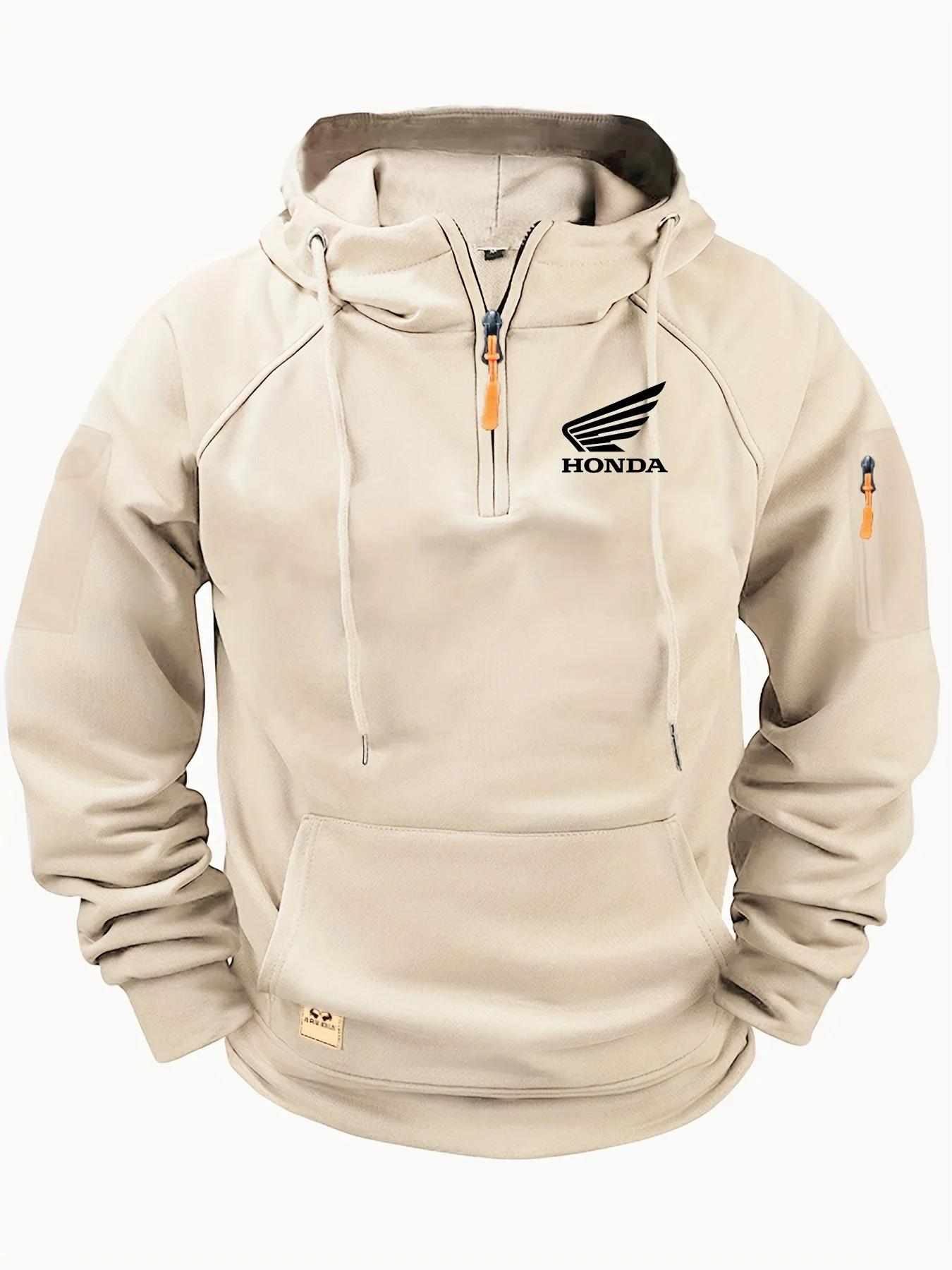 2025 nouveau Honda Racing Team cyclisme en plein air mode rue demi sweat à capuche zippé hommes moto