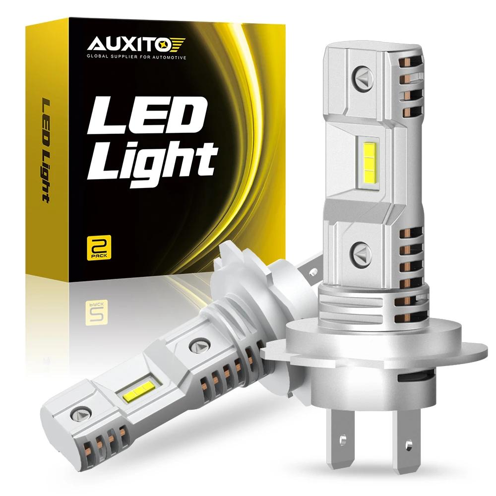 AUXITO 2 pièces H7 LED ampoule CSP puce phare sans ventilateur Super blanc lumineux 12V 1:1 Mini con