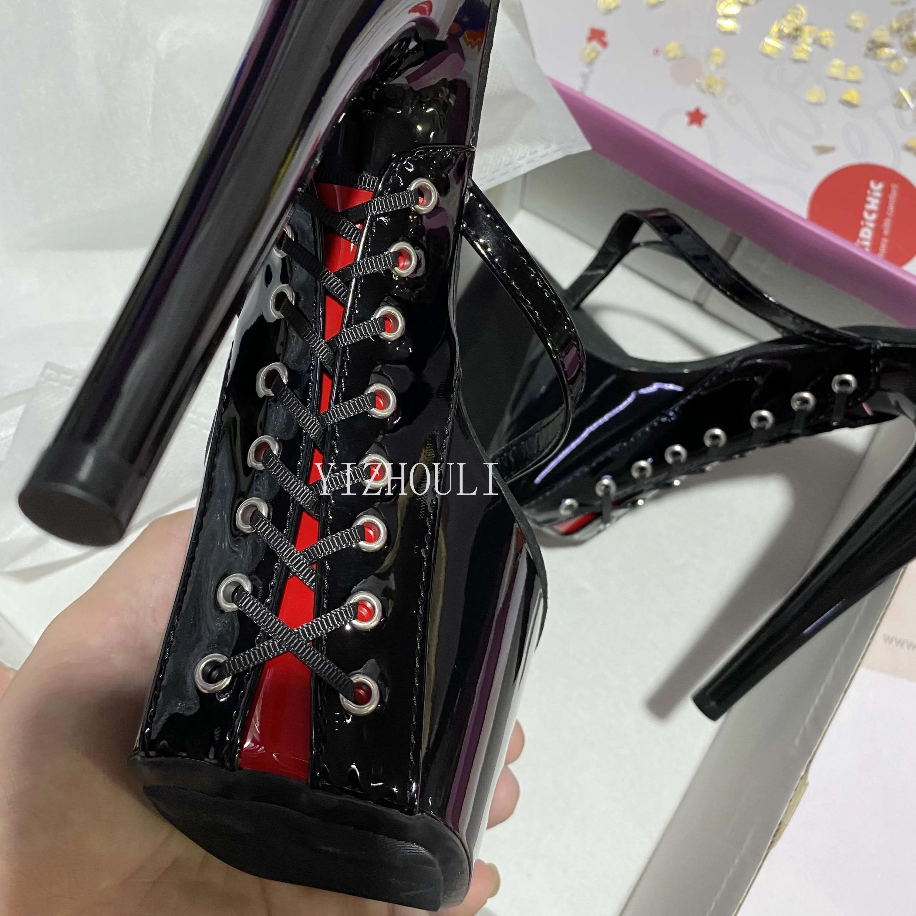 Pantoufles de Princesse Élégantes avec Semelles à Lanières Croisées, Talons de Boîte de Nuit Sexy, S