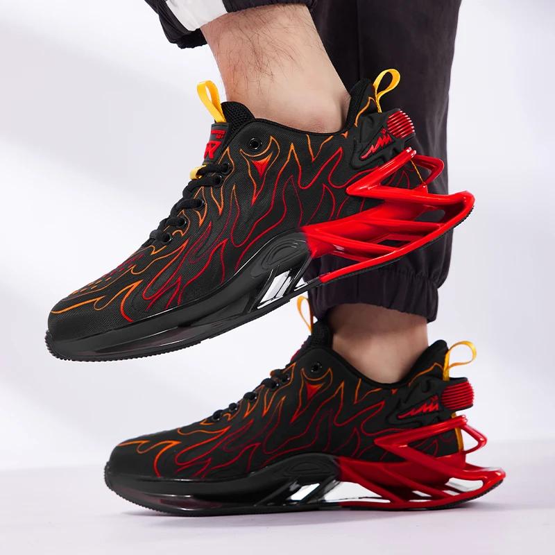Chaussures de sport décontractées pour hommes, avec absorption des chocs, tendance, rehaussantes, po