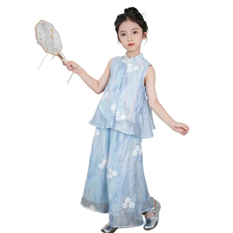 Ensembles de vêtements d'été pour bébés filles, tenues pour enfants, vêtements sans manches et panta