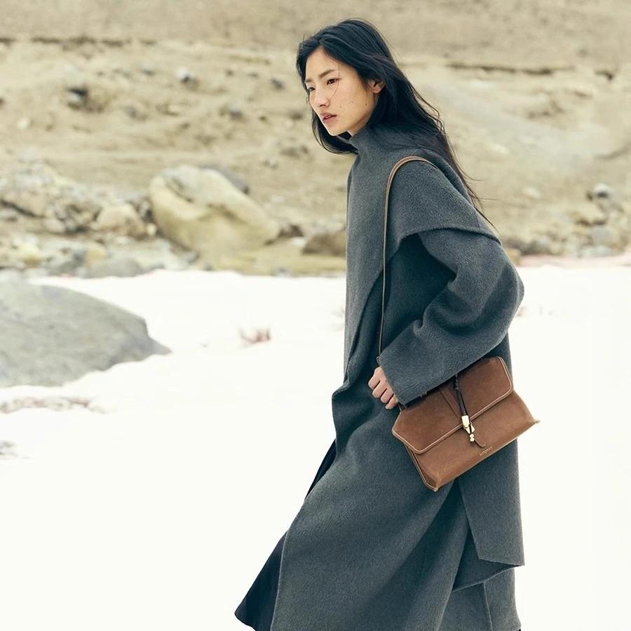 Songmont – petit sac à bandoulière de voyage en cuir de vache tanné végétal, sac à bandoulière