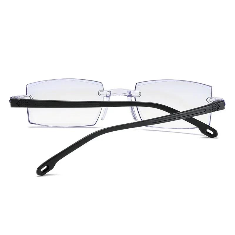 Lunettes de lecture 0 -1.0 à-4.0 myopie Glasse sans monture Anti lumière bleue hommes myopie lunette