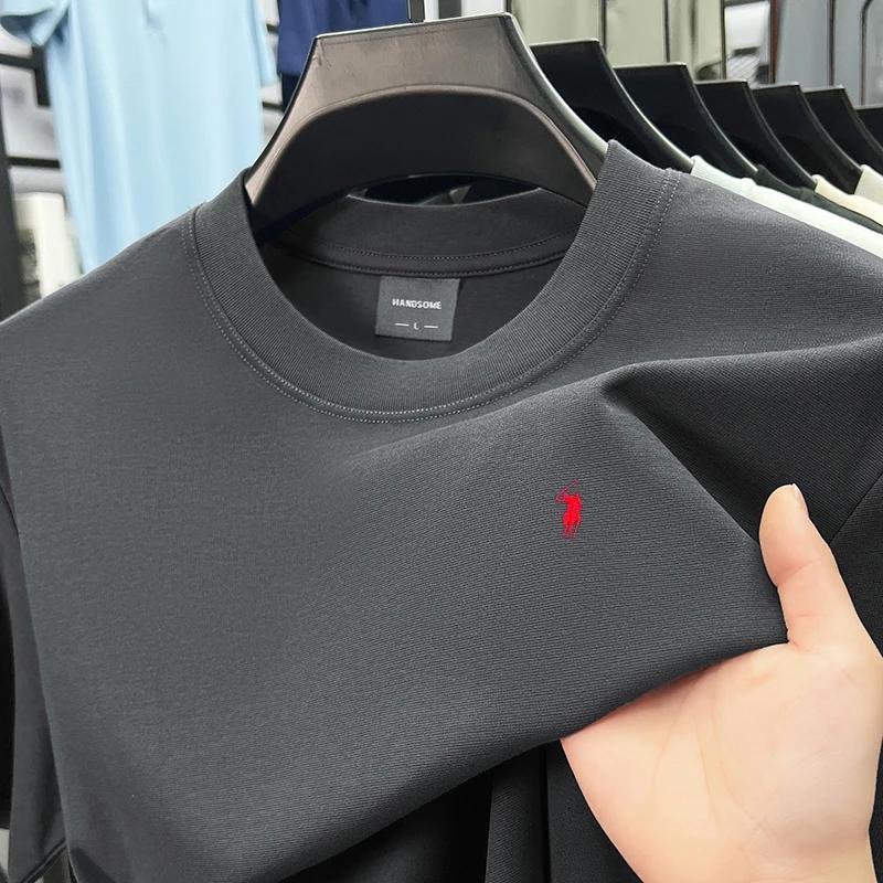 T-shirt Homme Haut de Gamme en Coton Soyeux Respirant à Manches Courtes – Collection Été Paul Brand