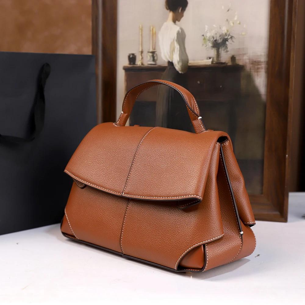 Nouveau Sac à Main Rétro Simple 2026 – Polyvalent et Élégant, Sac Bandoulière Couleur Unie pour Traj