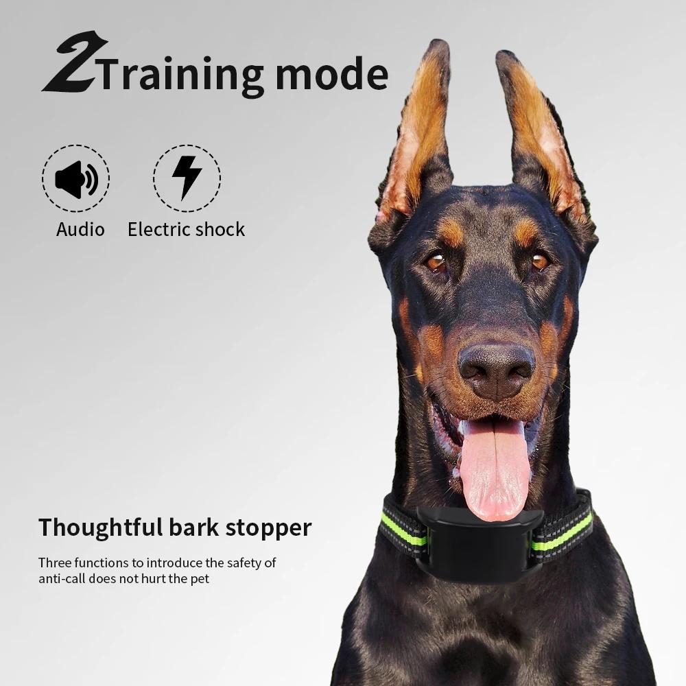 Collier Anti-aboiement automatique pour chien, colliers d'entraînement rechargeables par USB, sécuri