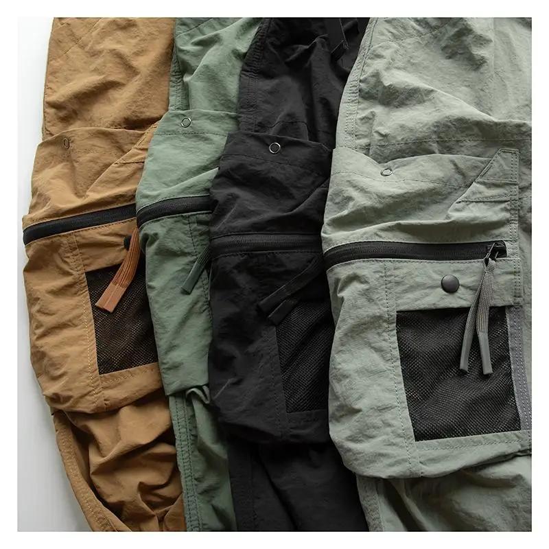 Pantalon multifonctionnel multi-poches pour homme, salopette décontractée rétro, ample, montagne, ex