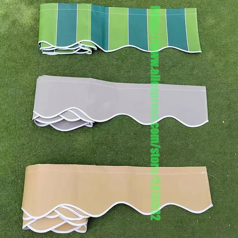 Auvent de Patio rétractable, fenêtres en tissu de remplacement, cantonnière ondulée, pare-soleil Dur