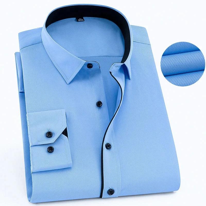Chemise d'affaires à manches longues pour hommes, grande taille 8XL 7XL 6XL, printemps automne, coul