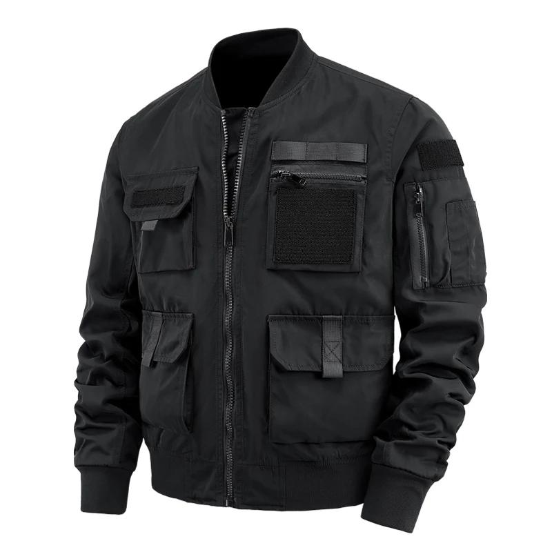 Veste tactique pour hommes, coupe-vent imperméable multi-poches, vêtements d'extérieur de moto pour