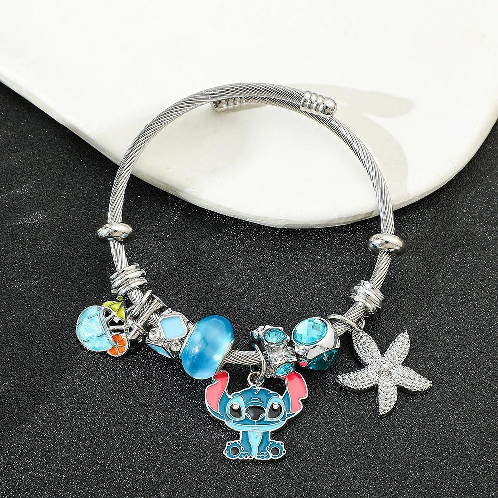 Bracelet Disney-Lilo & Stitch, accessoires de dessin animé pour enfants, cadeau d'anniversaire, joue