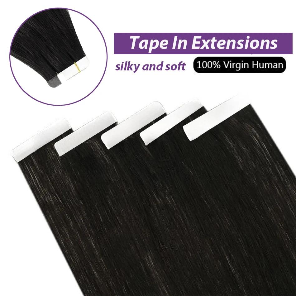 Bande droite dans les Extensions de cheveux trame de peau cheveux brésiliens 100% Extensions de chev