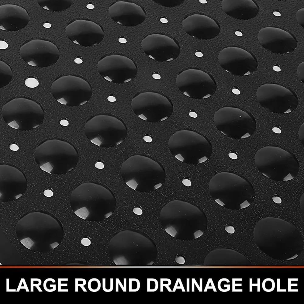 Tapis de douche antidérapant en PVC, 53x53cm, ventouse, tapis de bain carré, tapis de sol de douche,